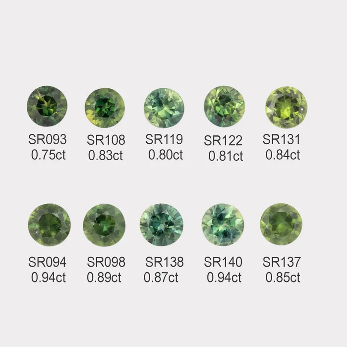 Envero Jewelry 075095ct Calibrated Round Queensland Australian sapphire 5558mm Rings