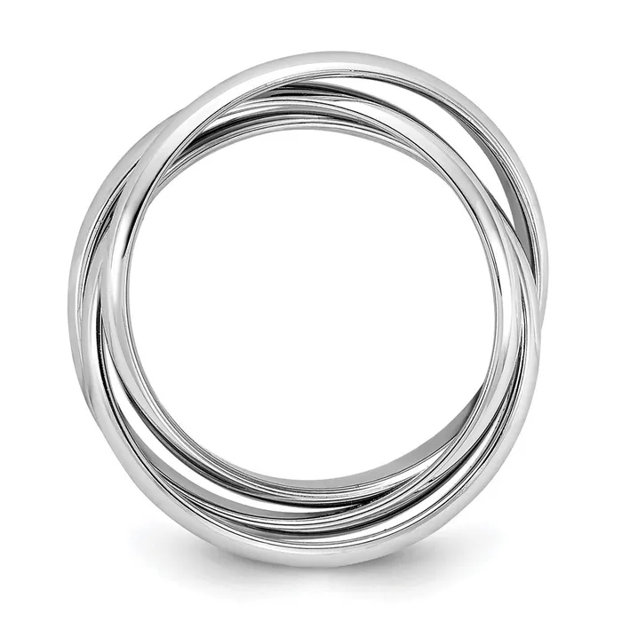 14k White Gold Polished Rolling Ring Goldia Rings