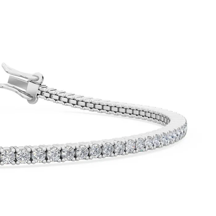 Goldia Bracelets 20 ct tw Classic FourProng Natural Diamond Tennis Bracelet in 18K White Gold