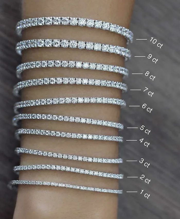 Goldia Bracelets 20 ct tw Classic FourProng Natural Diamond Tennis Bracelet in 18K White Gold