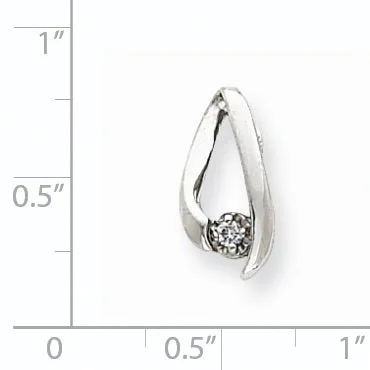Goldiacom Necklaces 14k White Gold VS Diamond chain slide