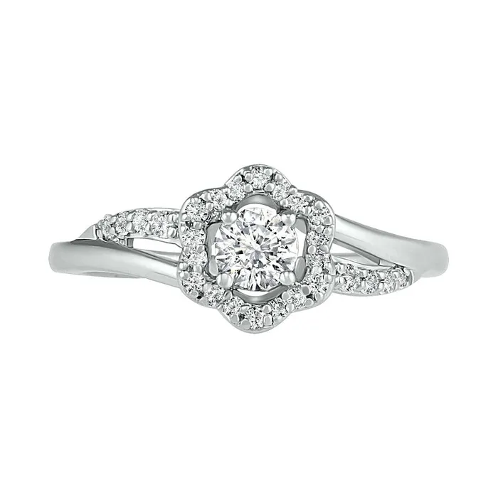 Goldia Rings 40mm LabCreated White Sapphire Frame Bypass Split Shank Flower Ring in Sterling Silver Goldia Rings 40mm LabCreated White Sapphire Frame Bypass Split Shank Flower Ring in Sterling Silver