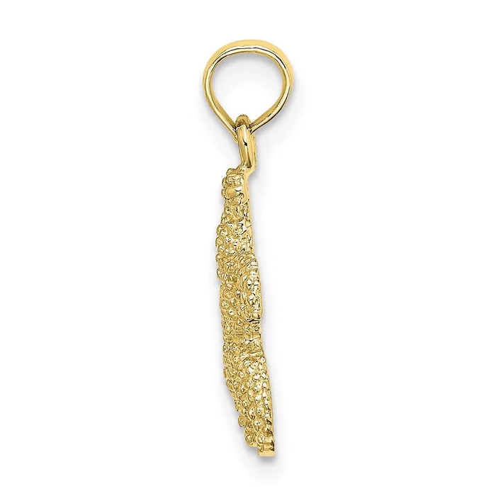 10K Puffed Starfish Charm TreasureFineJewelers Charm Necklaces