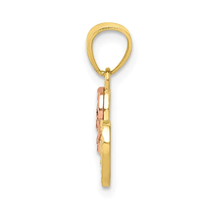 10K TwoTone Small 15 ANOS Charm TreasureFineJewelers Charm Necklaces