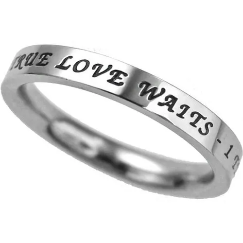Christian True Love Waits Ring June Birthstone Amethyst CZ Stainless Steel North Arrow Shop Rings Christian True Love Waits Ring June Birthstone Amethyst CZ Stainless Steel North Arrow Shop Rings