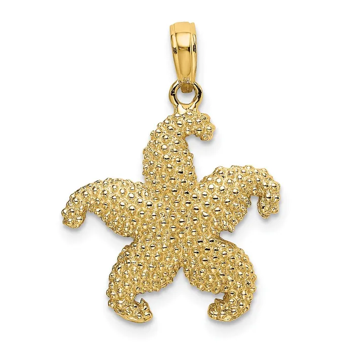 TreasureFineJewelers Charm Necklaces 14K Starfish Charm