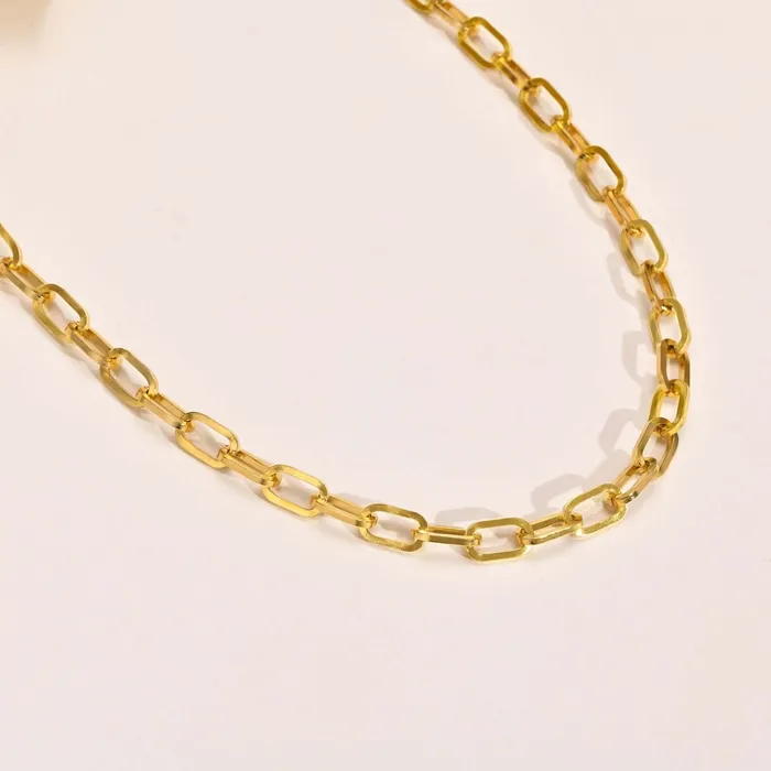 Trendolla Jewelry Necklaces 18K Gold Plated Woman Daily Chain Necklace Chain Bracelet