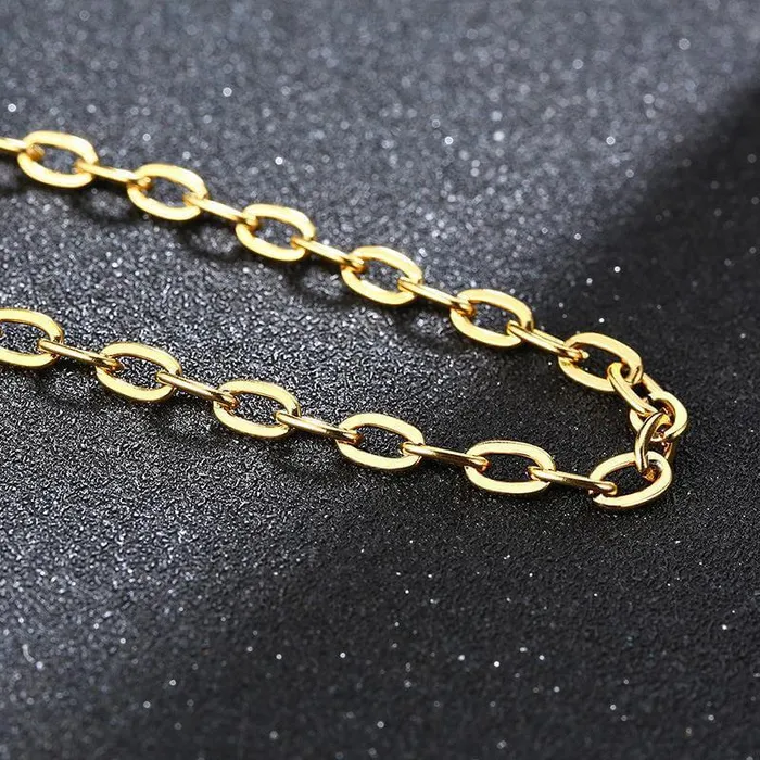 Trendolla Jewelry Necklaces 18K Gold Plated Woman Daily Chain Necklace Chain Bracelet