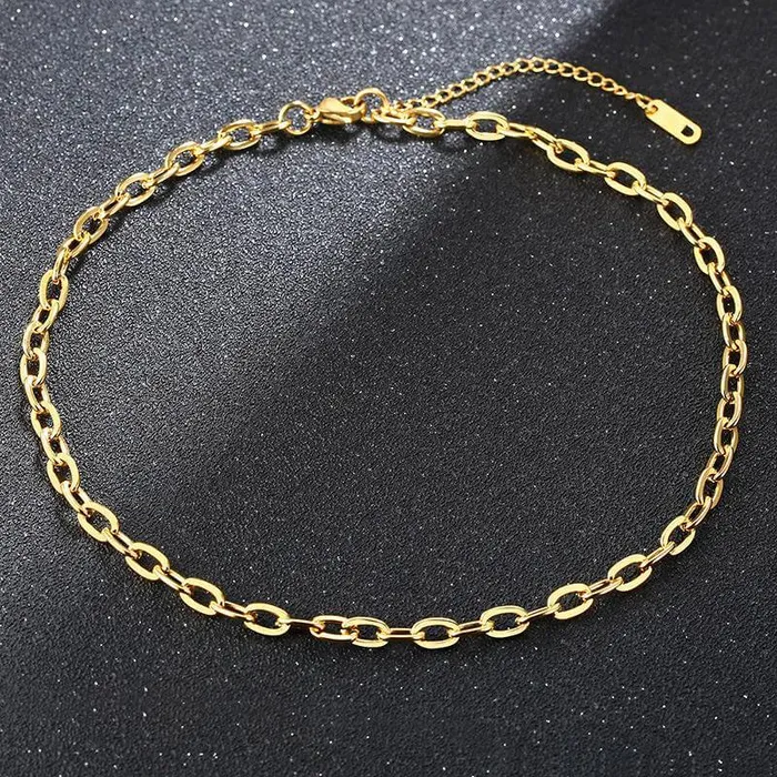 Trendolla Jewelry Necklaces 18K Gold Plated Woman Daily Chain Necklace Chain Bracelet