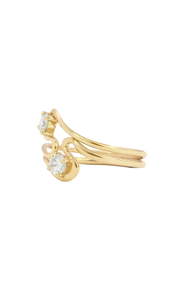 Faeber Studio Twin Flame Ring Set with Diamonds Rings