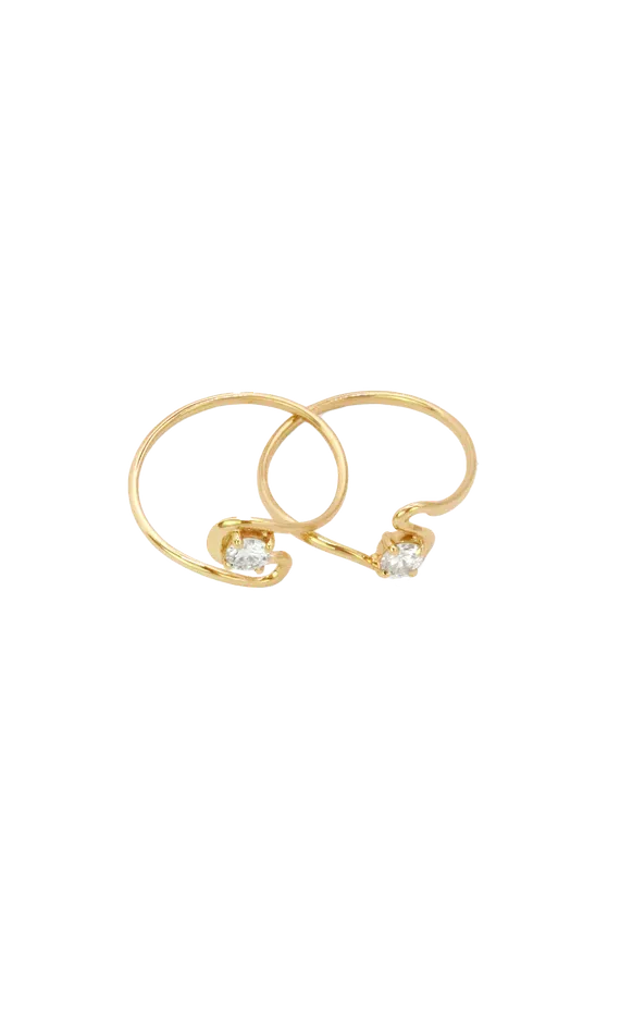 Faeber Studio Twin Flame Ring Set with Diamonds Rings