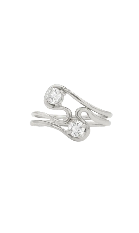 Faeber Studio Twin Flame Ring Set with Diamonds Rings