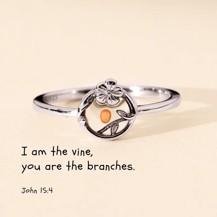 Rings faithbraceletco Flower Crest Sterling Silver Ring