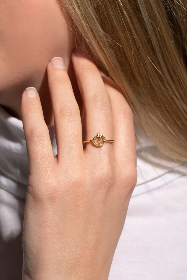 Rings faithbraceletco Flower Crest Sterling Silver Ring
