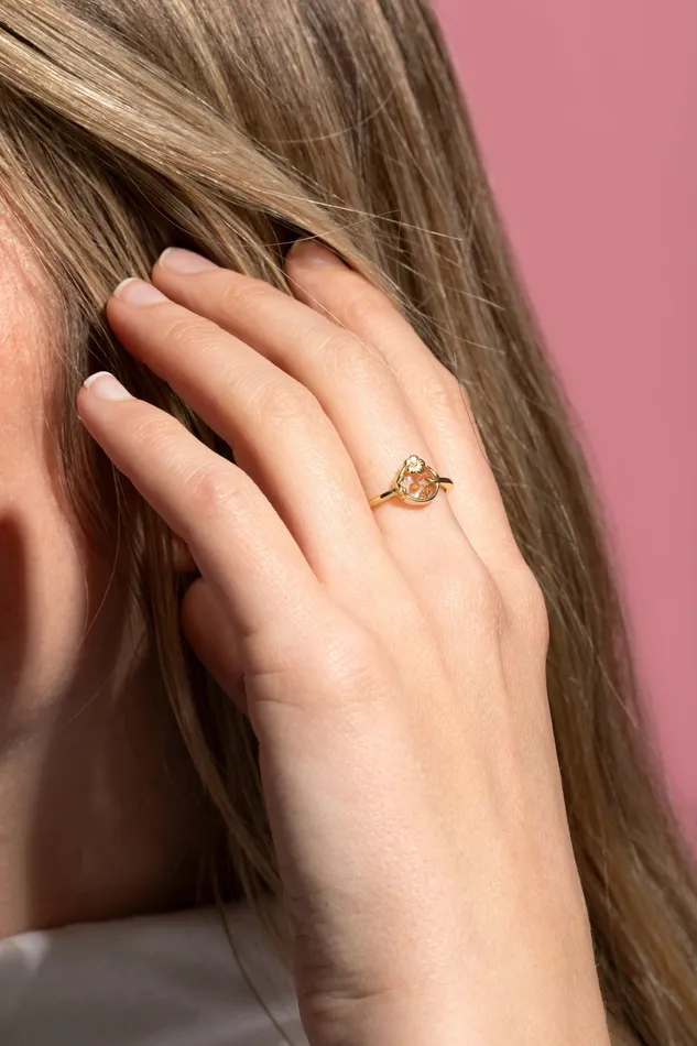 Rings faithbraceletco Flower Crest Sterling Silver Ring
