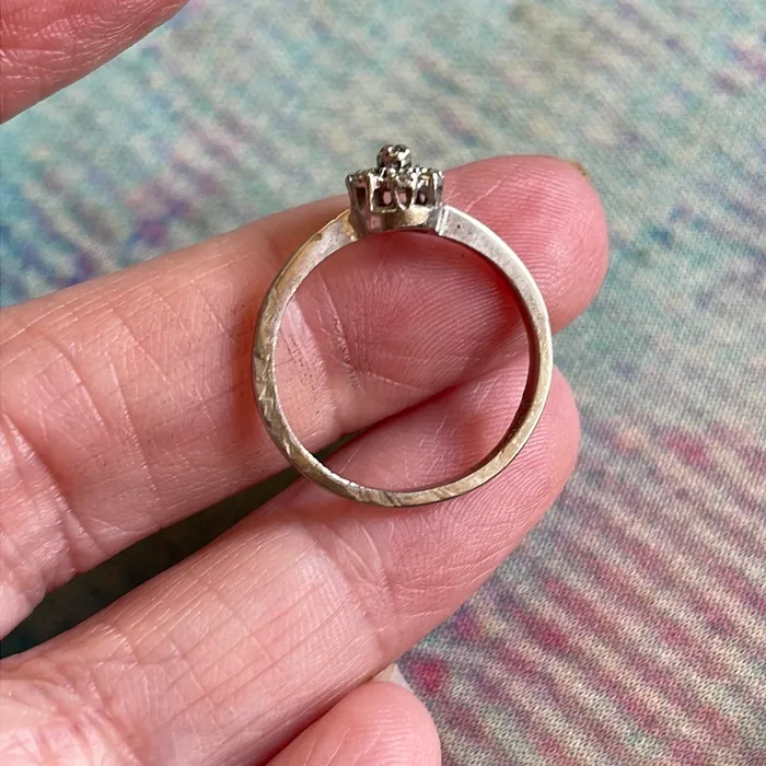 Vintage Paris Jewelry Rings Diamond Flower Ring Vintage Paris Jewelry Rings Diamond Flower Ring