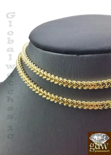 10k Yellow Gold Chain Mens Franco Necklace 24 Inch 55mm Lobster REAL 10KT GOLD Gold and Diamond Necklaces 10k Yellow Gold Chain Mens Franco Necklace 24 Inch 55mm Lobster REAL 10KT GOLD Gold and Diamond Necklaces