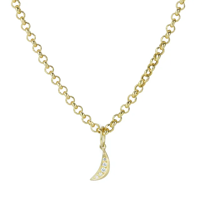 Anne Sportun Charm Necklaces Tiny Crescent Moon Charm Charm Only