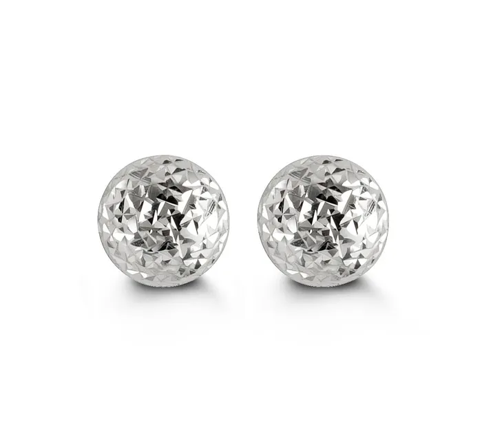Earrings 10kt White Gold 7mm Diamond Cut Stud Earrings Independent Jewellers Earrings 10kt White Gold 7mm Diamond Cut Stud Earrings Independent Jewellers