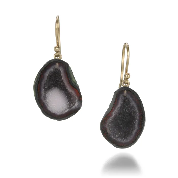 Gabriella Kiss Earrings Small Drusy Quartz Earrings