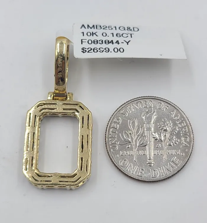 Globalwatches10 Real 10k Gold Diamond Letter O Initial Alphabet CharmPendant 125 Charm Necklaces
