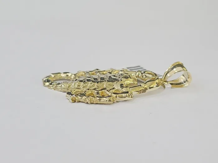 Globatwatches10 Charm Necklaces 10K Yellow Gold Scorpion Charm Pendant Zodiac Sign Real 10k Real Genuine