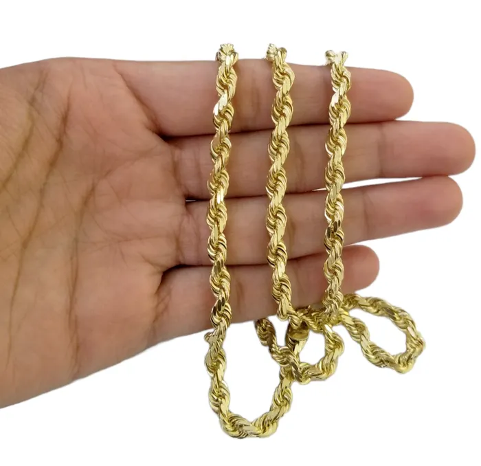 Gold and Diamond 10k Real Gold Chain Solid Rope Necklace 7mm 20 Inch On Sale Free Shipping Necklaces Gold and Diamond 10k Real Gold Chain Solid Rope Necklace 7mm 20 Inch On Sale Free Shipping Necklaces