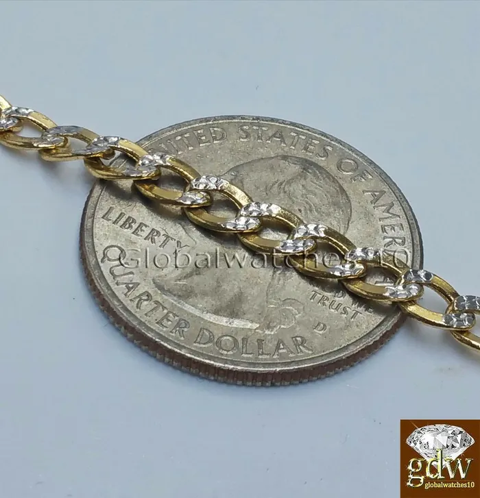 Gold and Diamond Earrings Real 10k Yellow Gold Miami Cuban Diamond Cut Chain in Various Length 2226 Inch