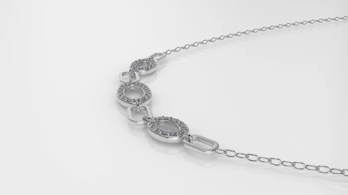 Jcm 21 jewelry Necklaces 14K Gold Necklace with 43 DIAMONDS length is 18 inches with chain STT Prong