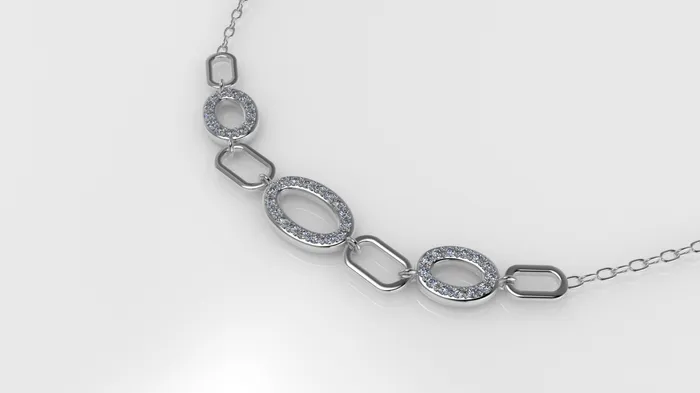 Jcm 21 jewelry Necklaces 14K Gold Necklace with 43 DIAMONDS length is 18 inches with chain STT Prong