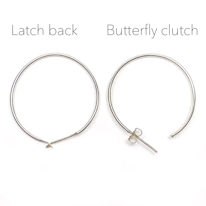 30mm Hoop Earrings Silver Hoops By Hand Earrings