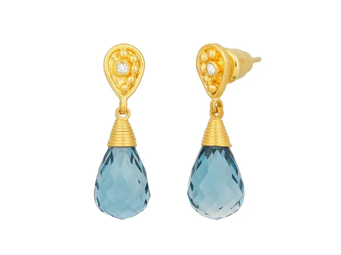 Earrings GG GOLD OOAK GURHAN Spell Gold Topaz Single Drop Earrings 14x9mm Teardrop Earrings GG GOLD OOAK GURHAN Spell Gold Topaz Single Drop Earrings 14x9mm Teardrop