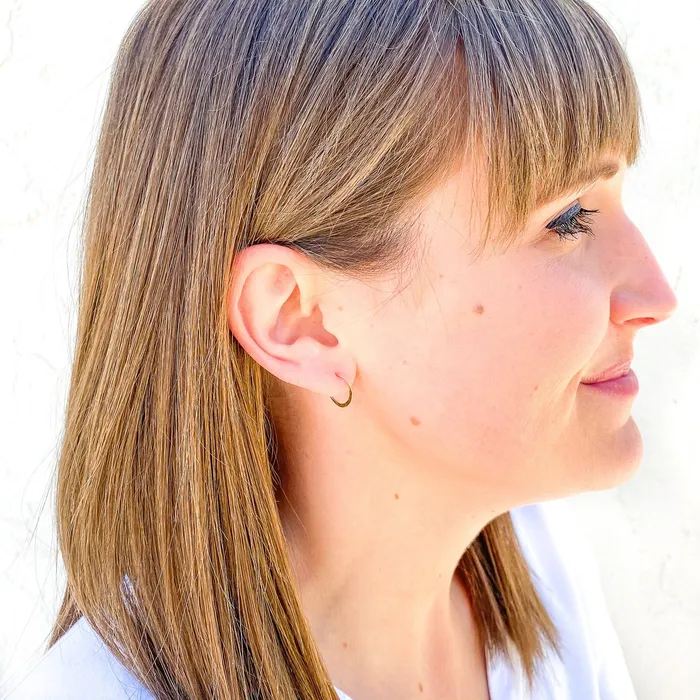 Earrings Hoops By Hand 12mm Hammered Hoop Earrings 14K Gold Filled Earrings Hoops By Hand 12mm Hammered Hoop Earrings 14K Gold Filled