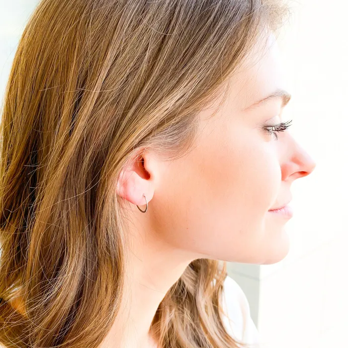 Earrings Hoops By Hand 12mm Hammered Hoop Earrings 14K Gold Filled Earrings Hoops By Hand 12mm Hammered Hoop Earrings 14K Gold Filled