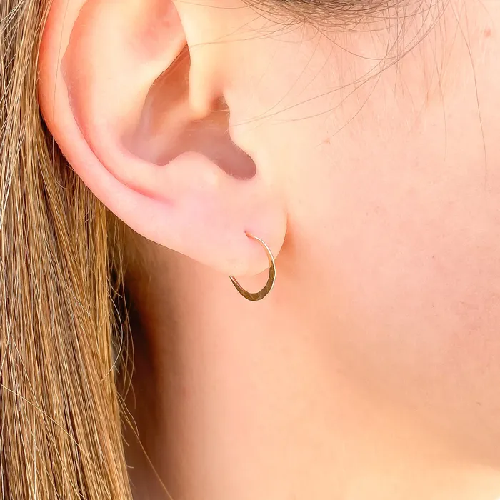 Earrings Hoops By Hand 12mm Hammered Hoop Earrings 14K Gold Filled Earrings Hoops By Hand 12mm Hammered Hoop Earrings 14K Gold Filled