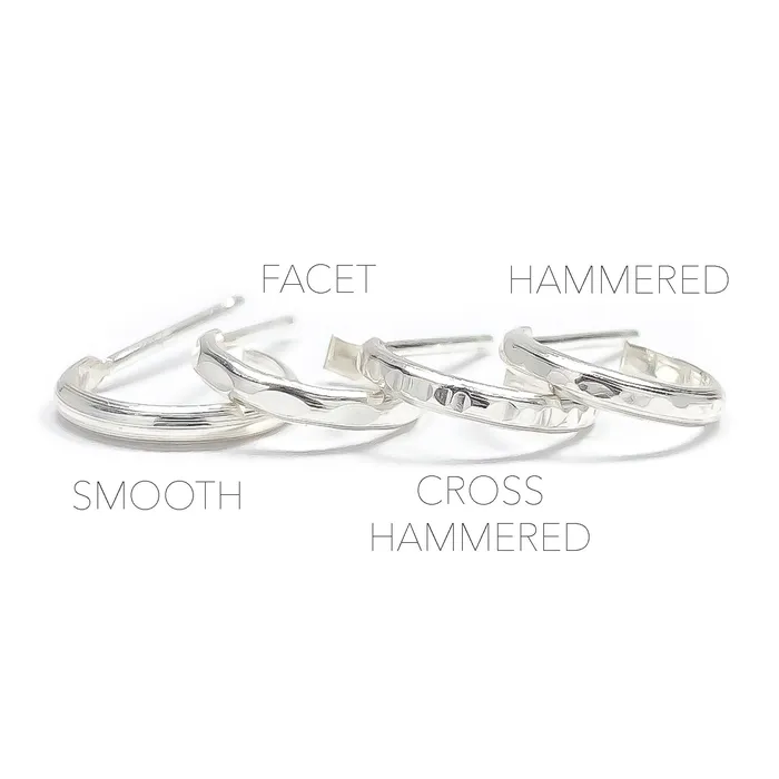 Earrings Hoops By Hand Hammered Hoop Earrings with Post Sterling Silver Earrings Hoops By Hand Hammered Hoop Earrings with Post Sterling Silver