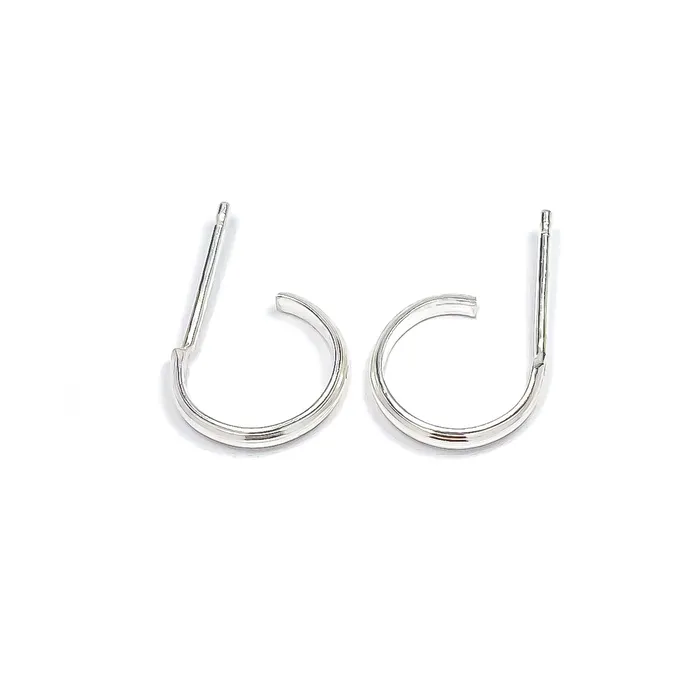 Earrings Hoops By Hand Hammered Hoop Earrings with Post Sterling Silver Earrings Hoops By Hand Hammered Hoop Earrings with Post Sterling Silver
