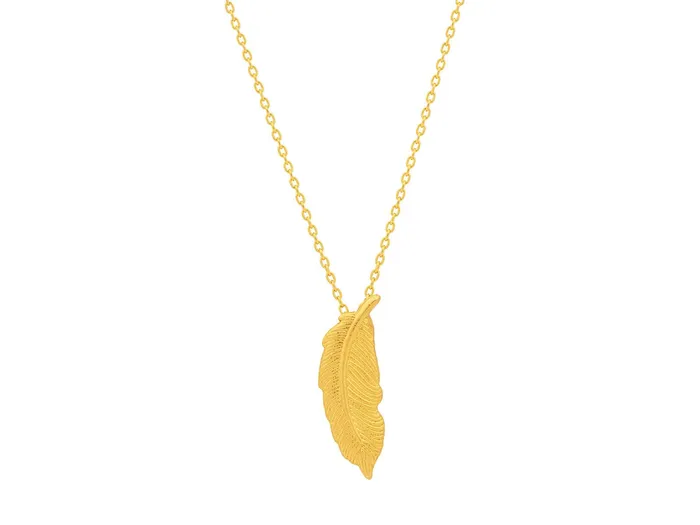 Necklaces GG GOLD TRAD GURHAN Spell Gold Pendant Necklace Feather