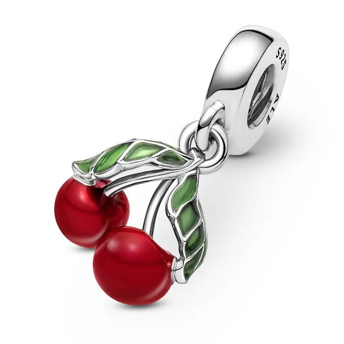 Pandora Charm Necklaces Pandora Cherry Fruit Dangle Charm Pandora Charm Necklaces Pandora Cherry Fruit Dangle Charm