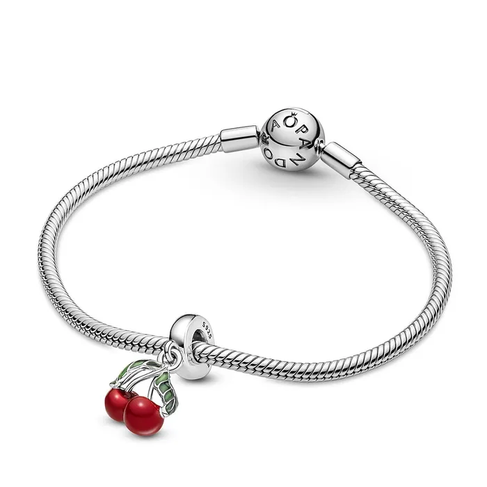 Pandora Charm Necklaces Pandora Cherry Fruit Dangle Charm Pandora Charm Necklaces Pandora Cherry Fruit Dangle Charm