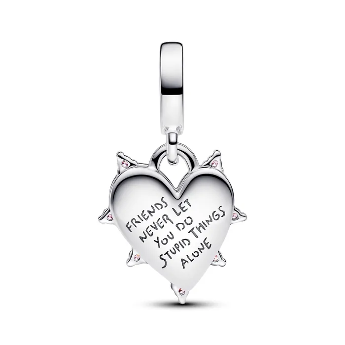Pandora Charm Necklaces Pandora Friendship Opalescent Double Dangle Charm