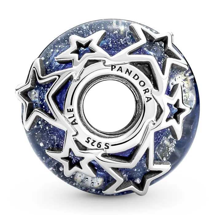 Pandora Charm Necklaces Pandora Galaxy Blue Star Murano Charm Pandora Charm Necklaces Pandora Galaxy Blue Star Murano Charm
