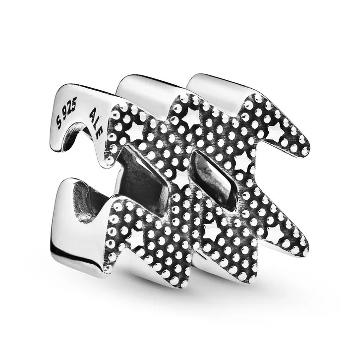 Pandora Charm Necklaces Pandora Sparkling Aquarius Zodiac Charm Pandora Charm Necklaces Pandora Sparkling Aquarius Zodiac Charm