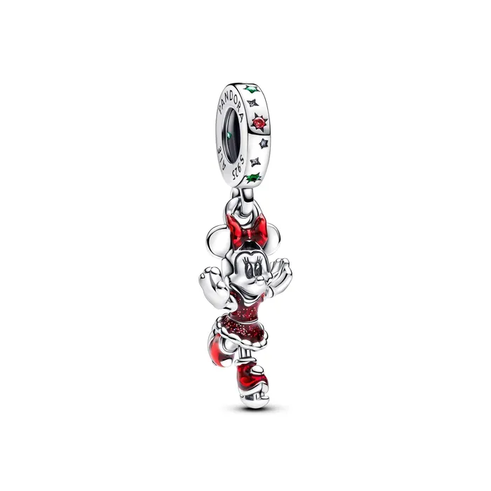 Pandora Pandora Minnie Mouse Ice Skating Dangle Charm Charm Necklaces