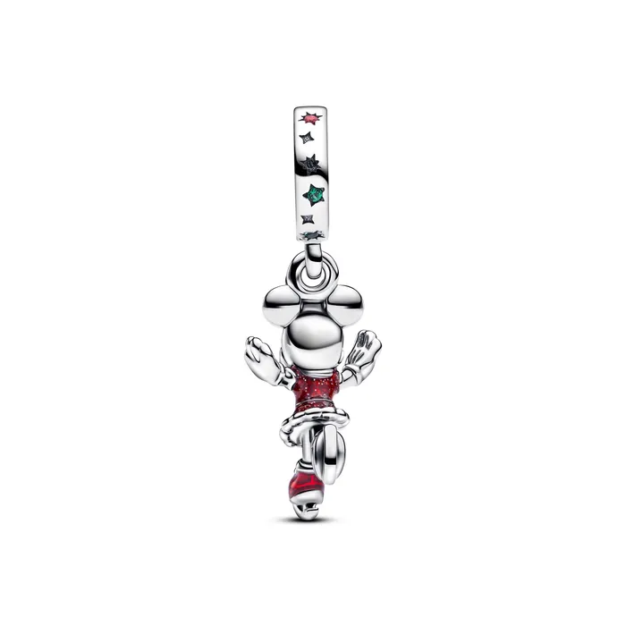 Pandora Pandora Minnie Mouse Ice Skating Dangle Charm Charm Necklaces