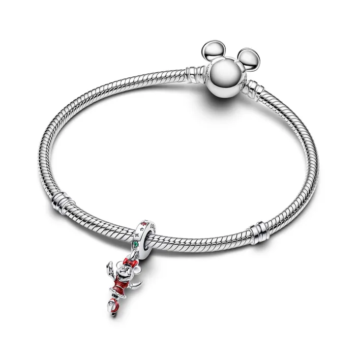 Pandora Pandora Minnie Mouse Ice Skating Dangle Charm Charm Necklaces