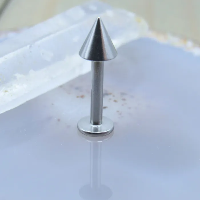 Siren Body Jewelry Earrings Spike lip piercing stud earring 14g flat back labret style Siren Body Jewelry Earrings Spike lip piercing stud earring 14g flat back labret style