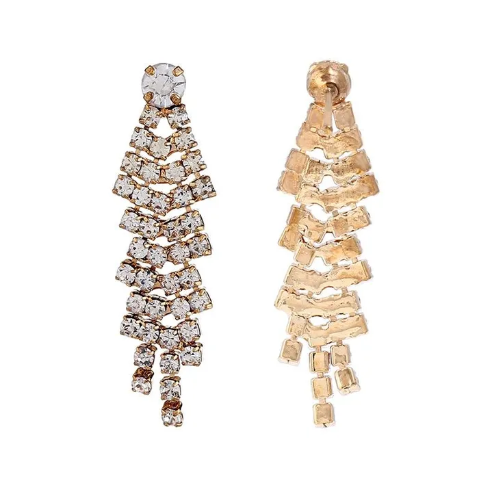 sparklingselections Earrings New Stylish White Rhinestone Claw Chain Crystal Stud Earring for Women