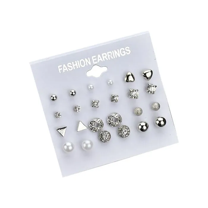 Women Heart Shape Earrings Pack of 12 Sets Jewelry Accessories sparklingselections Earrings Women Heart Shape Earrings Pack of 12 Sets Jewelry Accessories sparklingselections Earrings