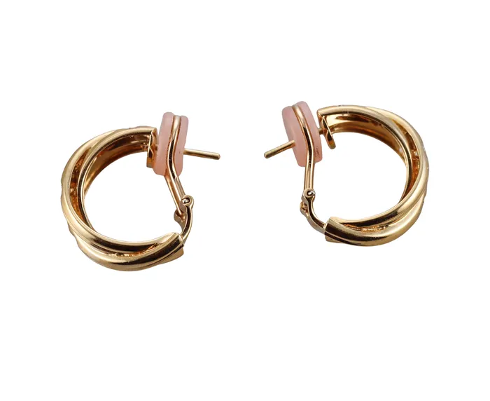 Cartier Earrings Cartier Constellation Trinity Yellow Gold Diamond Hoop Earrings